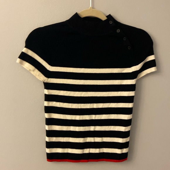 NWT  Antropogilies Maeve Mock-Neck Sweater Tee Size XS - Picture 2 of 7